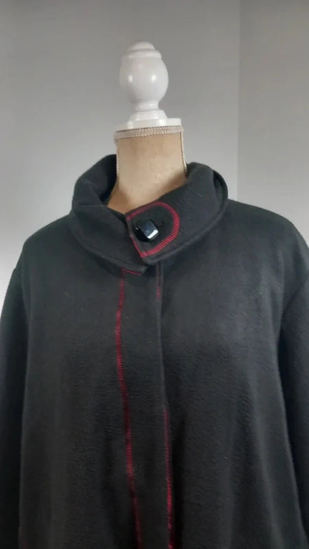 Veste Polaire Vintage LBP Magnet Noire & Rouge – Taille 50/52 (2XL)