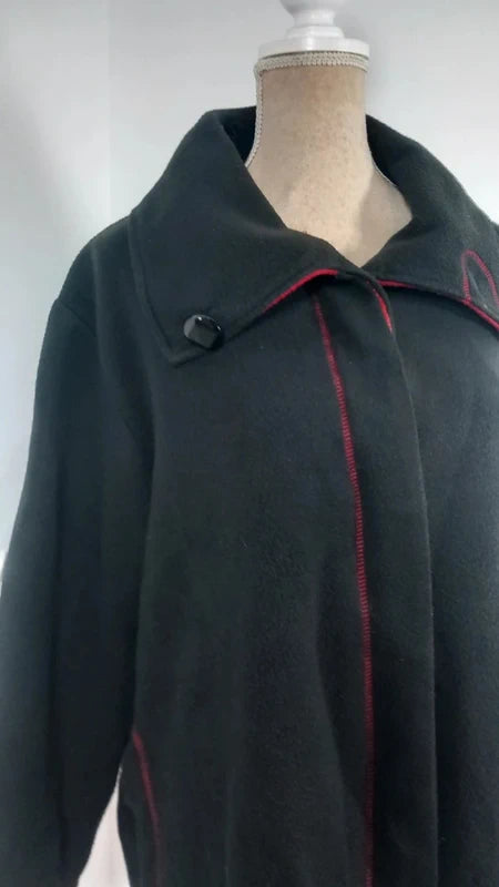 Veste Polaire Vintage LBP Magnet Noire & Rouge – Taille 50/52 (2XL)