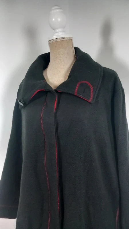 Veste Polaire Vintage LBP Magnet Noire & Rouge – Taille 50/52 (2XL)