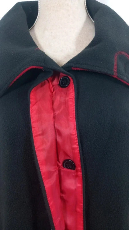 Veste Polaire Vintage LBP Magnet Noire & Rouge – Taille 50/52 (2XL)