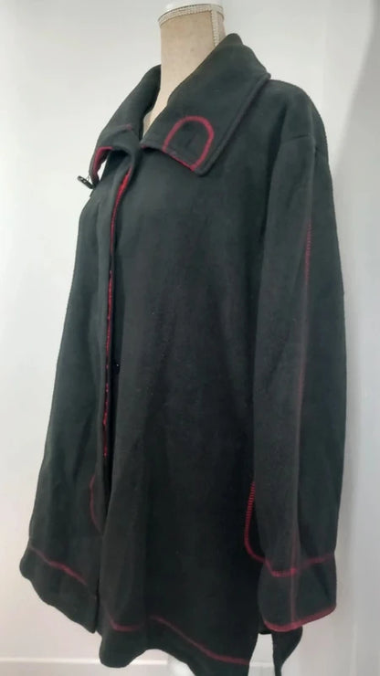 Veste Polaire Vintage LBP Magnet Noire & Rouge – Taille 50/52 (2XL)