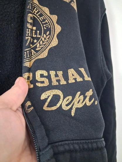 Sweat à capuche zippé US Marshall noir - Taille S