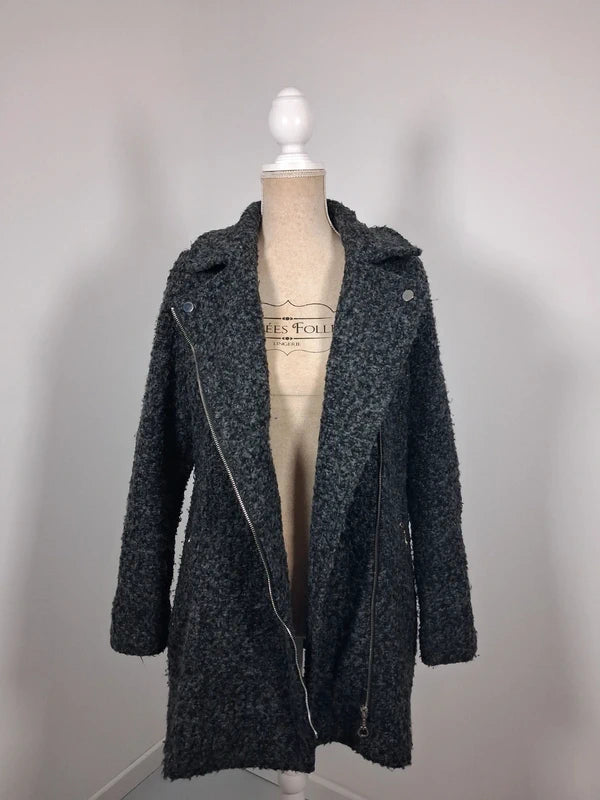 Manteau bouclé gris Armand Thiery - Taille 1 (36/38)