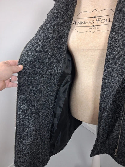 Manteau bouclé gris Armand Thiery - Taille 1 (36/38)