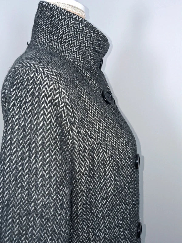 Manteau chevrons gris MIM à double boutonnage - Taille 42