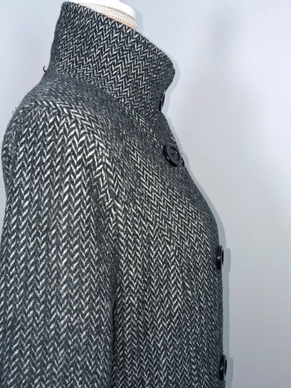 Manteau chevrons gris MIM à double boutonnage - Taille 42