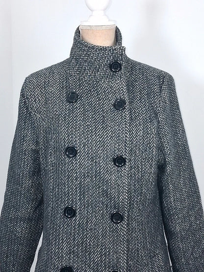 Manteau chevrons gris MIM à double boutonnage - Taille 42