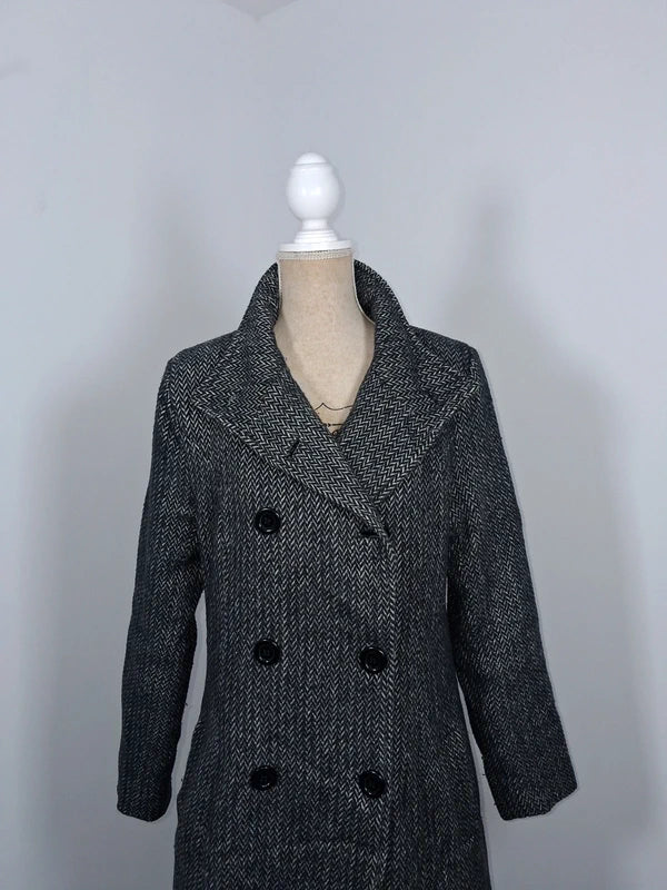 Manteau chevrons gris MIM à double boutonnage - Taille 42