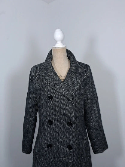 Manteau chevrons gris MIM à double boutonnage - Taille 42