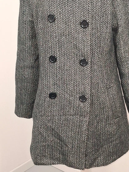 Manteau chevrons gris MIM à double boutonnage - Taille 42