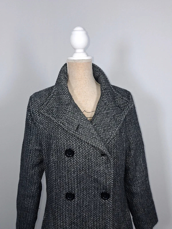 Manteau chevrons gris MIM à double boutonnage - Taille 42