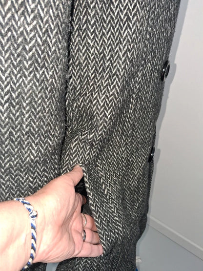 Manteau chevrons gris MIM à double boutonnage - Taille 42