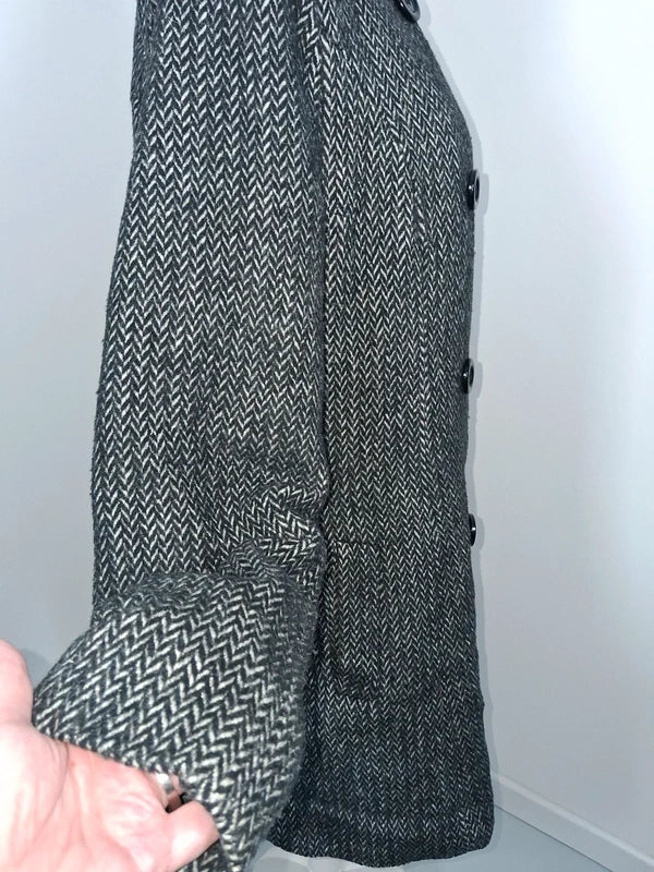 Manteau chevrons gris MIM à double boutonnage - Taille 42