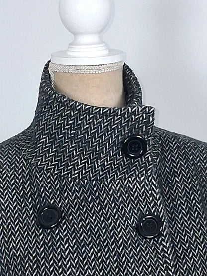 Manteau chevrons gris MIM à double boutonnage - Taille 42