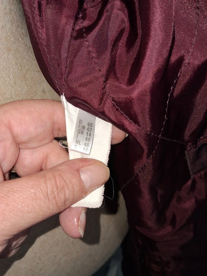 Doudoune mi-longue irisée bordeaux - Taille 42