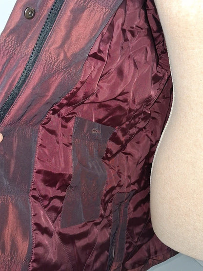 Doudoune mi-longue irisée bordeaux - Taille 42