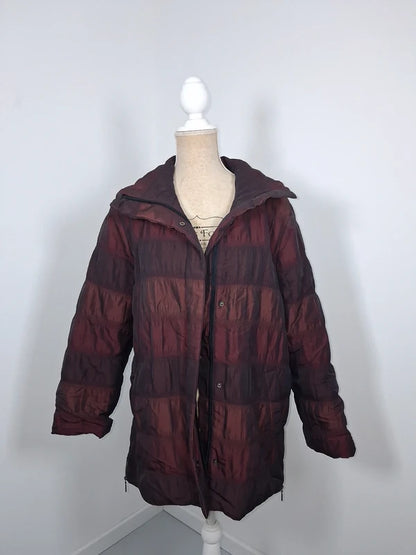 Doudoune mi-longue irisée bordeaux - Taille 42
