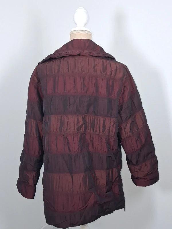 Doudoune mi-longue irisée bordeaux - Taille 42