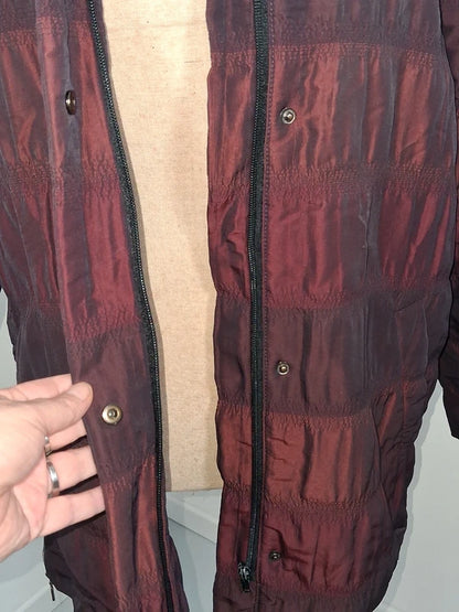 Doudoune mi-longue irisée bordeaux - Taille 42