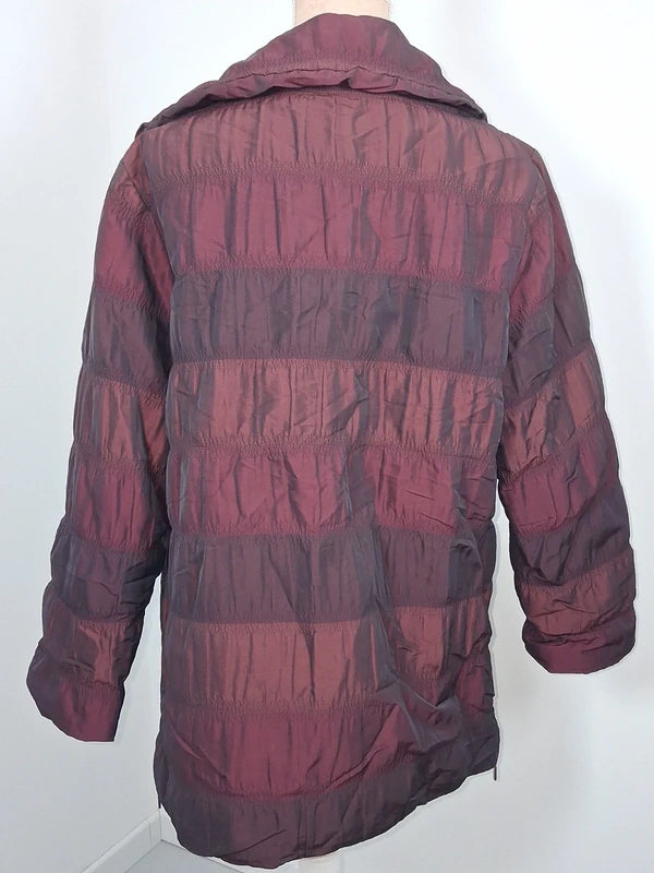 Doudoune mi-longue irisée bordeaux - Taille 42