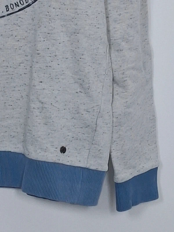 Sweat Bonobo Jeans gris chiné imprimé Japan - Taille M