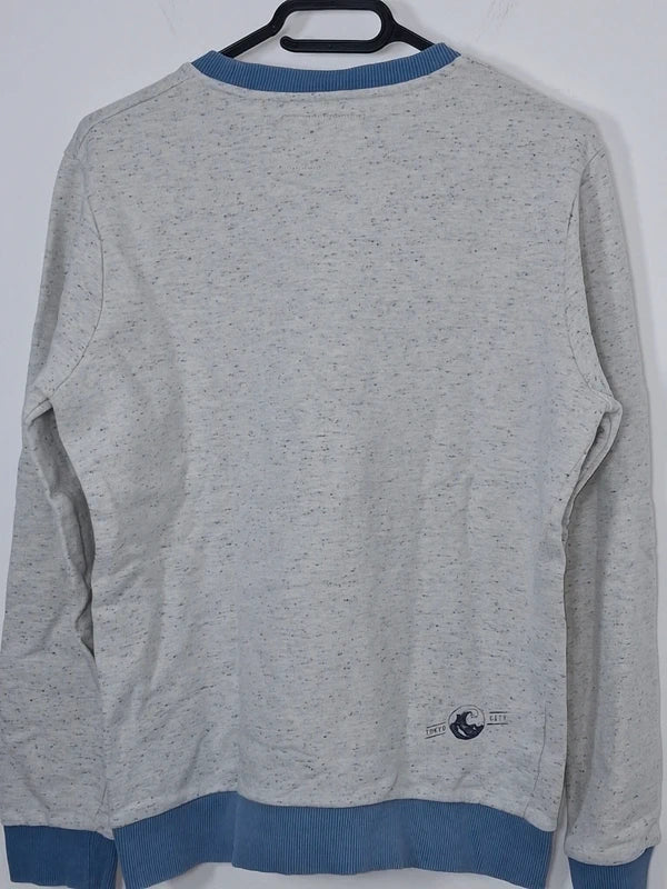 Sweat Bonobo Jeans gris chiné imprimé Japan - Taille M