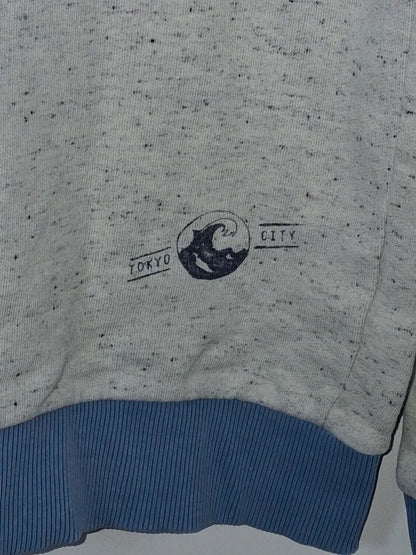 Sweat Bonobo Jeans gris chiné imprimé Japan - Taille M
