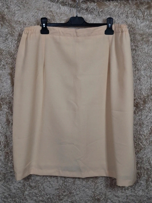 Tailleur vintage jaune veste et jupe années 80/90 taille 54