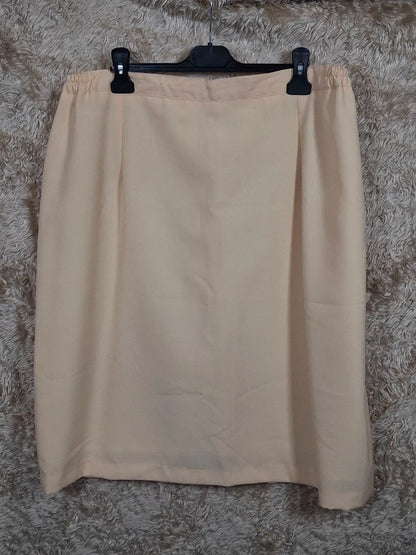 Tailleur vintage jaune veste et jupe années 80/90 taille 54