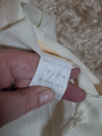 Tailleur vintage jaune veste et jupe années 80/90 taille 54