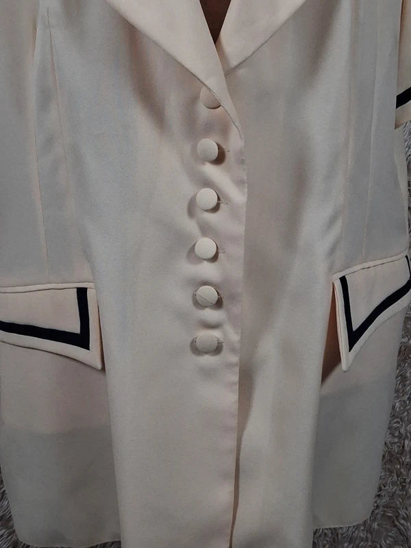 Tailleur vintage jaune veste et jupe années 80/90 taille 54
