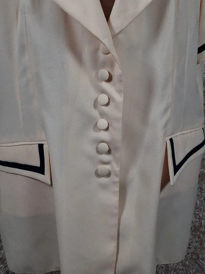 Tailleur vintage jaune veste et jupe années 80/90 taille 54