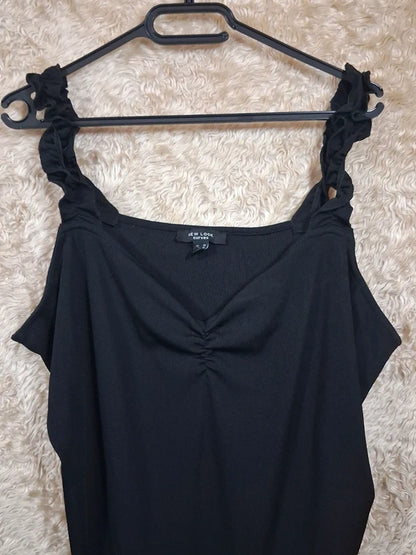 Body New Look Curves noir épaules dénudées taille 56