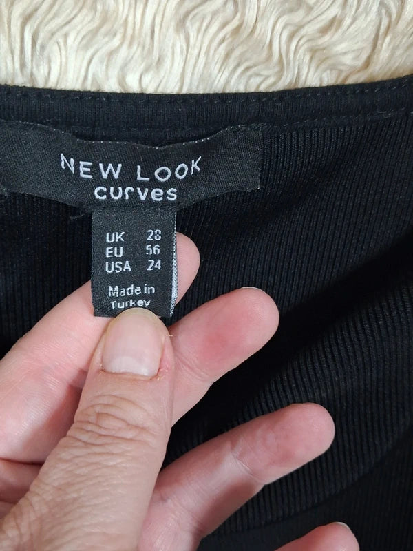 Body New Look Curves noir épaules dénudées taille 56