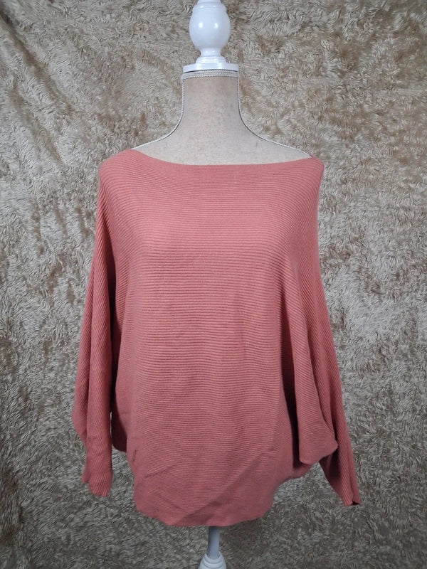 Pull Urban by Gémo rose corail manches chauve-souris taille S