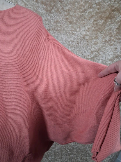 Pull Urban by Gémo rose corail manches chauve-souris taille S