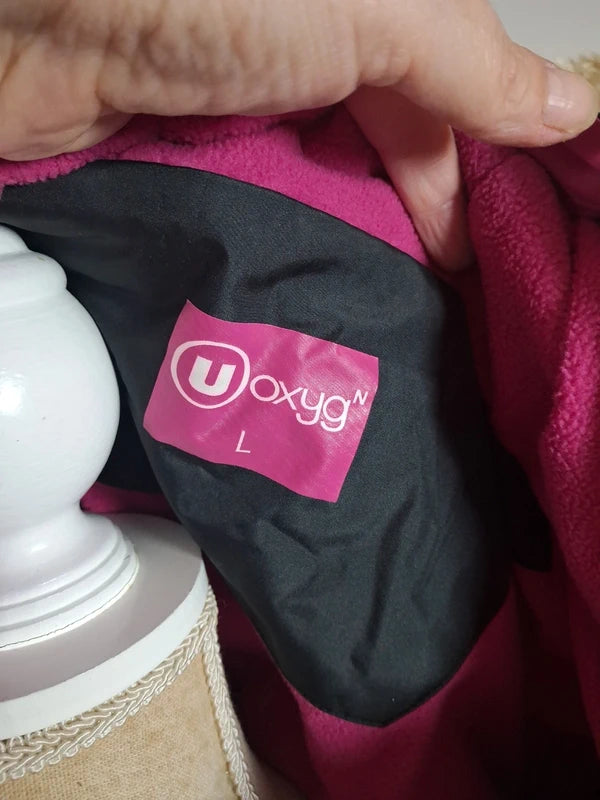 Veste chaude Oxyg’N noire et rose à capuche taille L