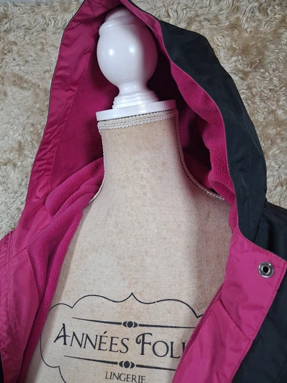 Veste chaude Oxyg’N noire et rose à capuche taille L