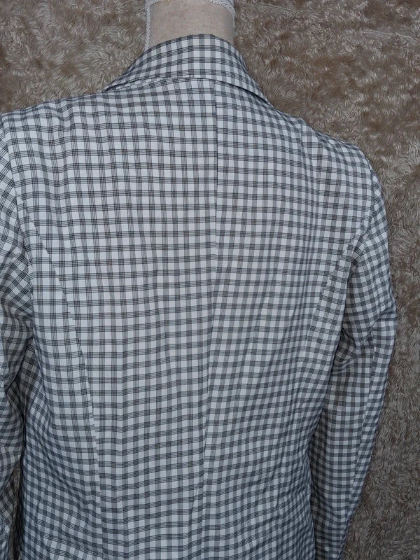 Blazer long Missguided à carreaux noir et blanc taille 40