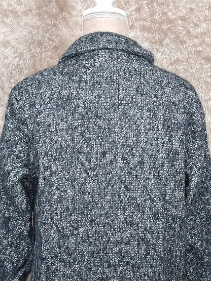 Manteau IKKS gris chiné effet tweed double boutonnage taille 40