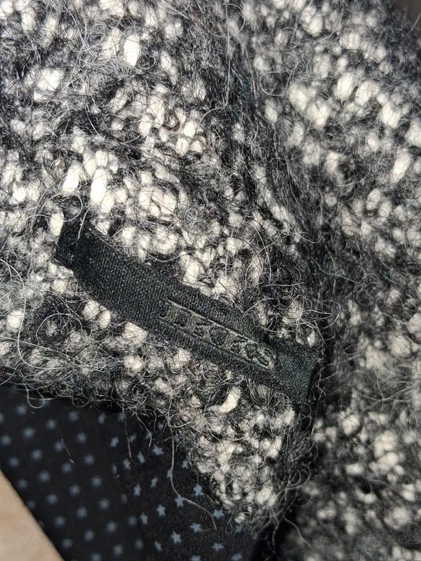 Manteau IKKS gris chiné effet tweed double boutonnage taille 40