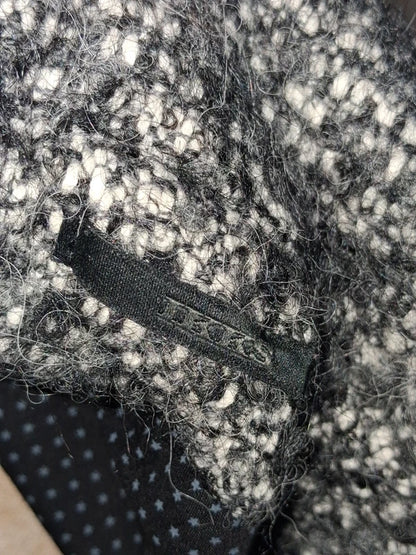 Manteau IKKS gris chiné effet tweed double boutonnage taille 40