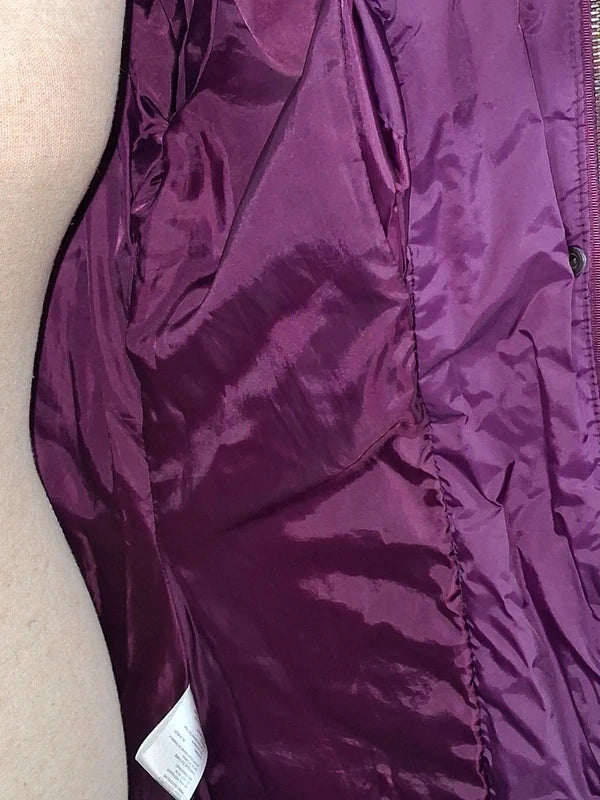 Doudoune longue Jacqueline Riu violette prune taille 1