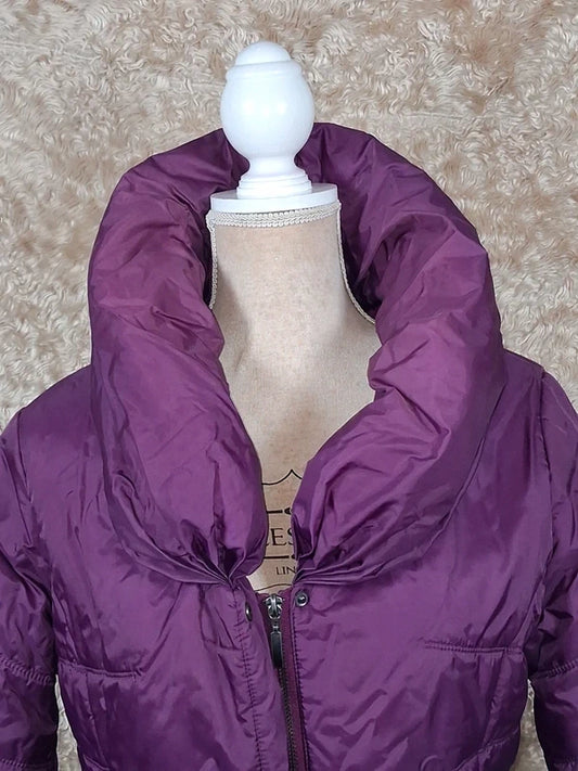 Doudoune longue Jacqueline Riu violette prune taille 1