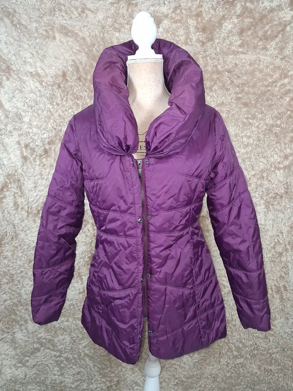 Doudoune longue Jacqueline Riu violette prune taille 1