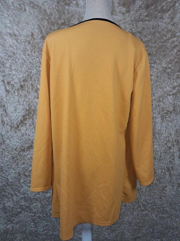Veste longue style blazer jaune moutarde taille 50/52