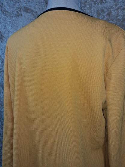 Veste longue style blazer jaune moutarde taille 50/52