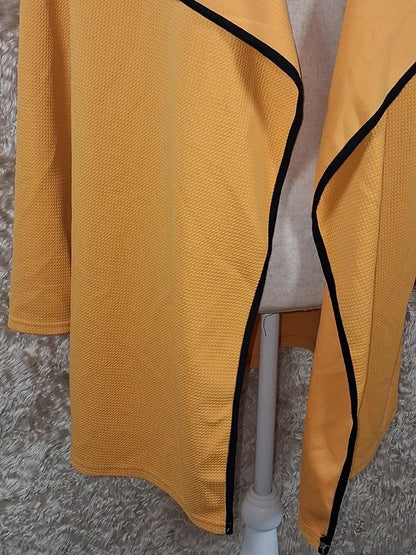 Veste longue style blazer jaune moutarde taille 50/52