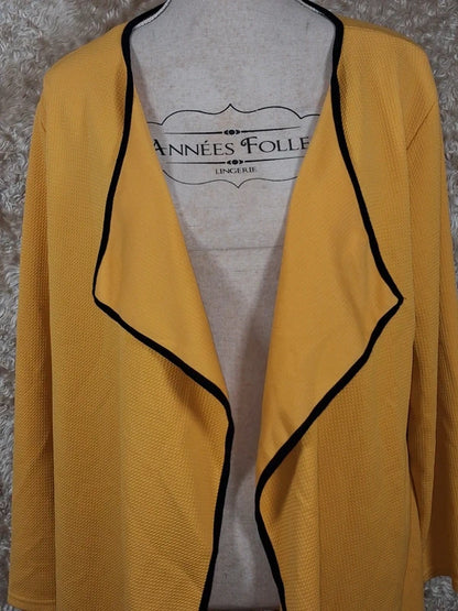Veste longue style blazer jaune moutarde taille 50/52