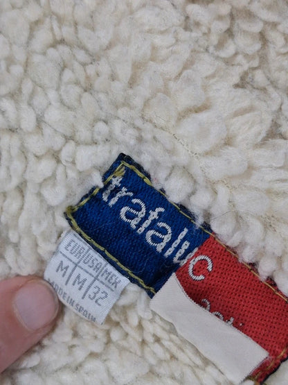 Veste Trafaluc Active velours côtelé vert kaki doublée écru taille M